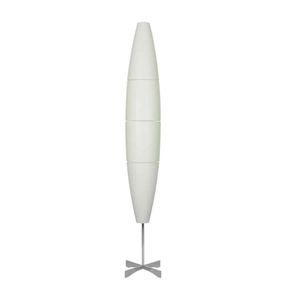 Le lampadaire HAVANA de FOSCARINI, qui diffuse une lumière blanche.