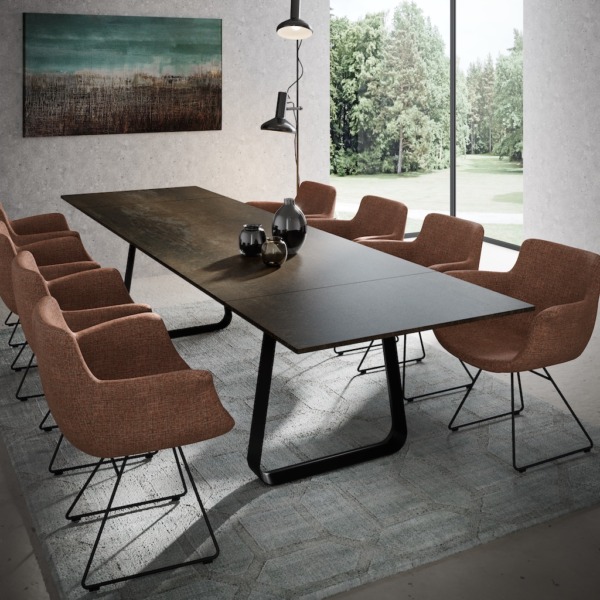 Table CURVE joli design céramique