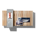 FLEXFORM_PICO_table bassse bois et pierre