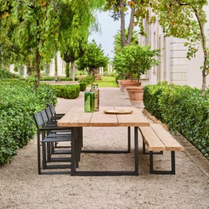 table bois teck nature jardinico