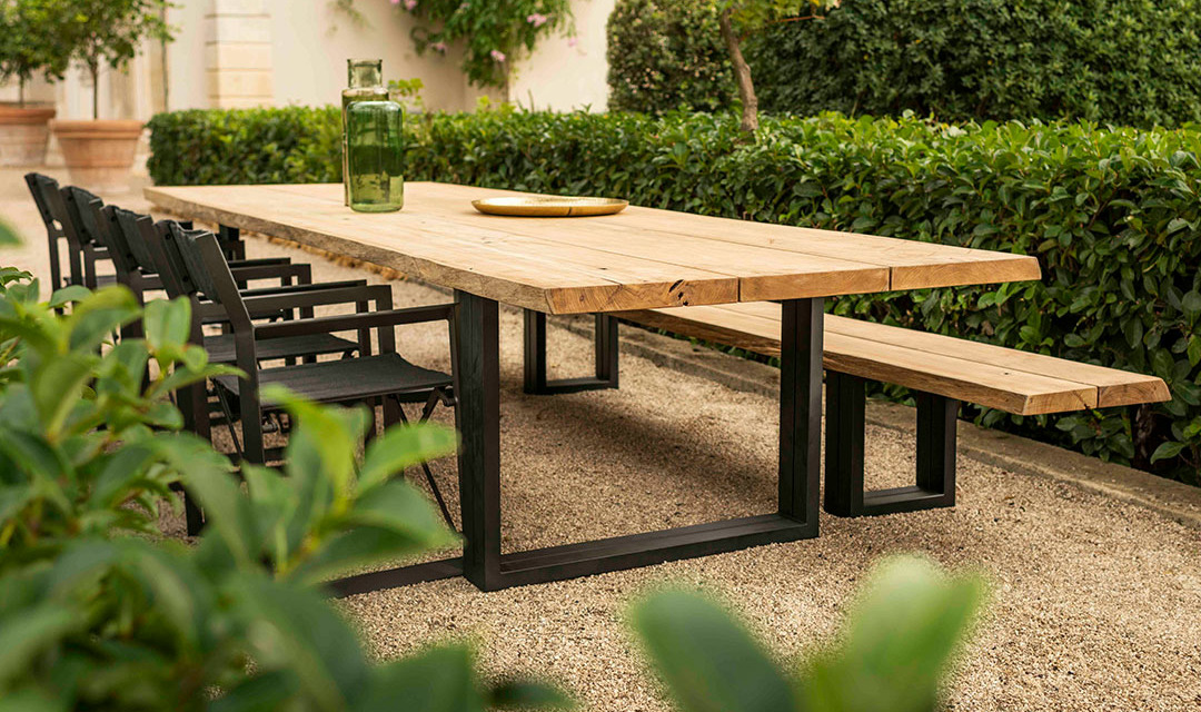 table bois teck nature jardinico