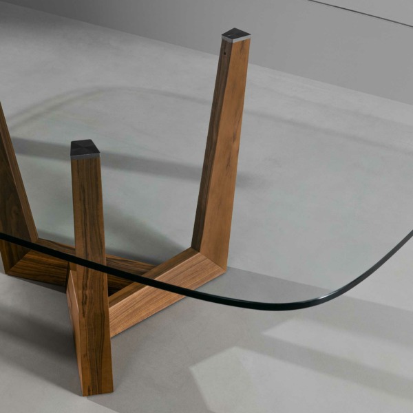 table art wood Bonaldo verre