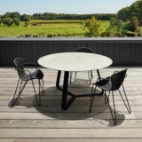 joli_Curve-Round-Charisma-Grey---Fizz-Chair-Black table ronde céramique joli curve